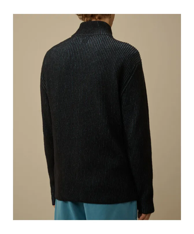 Ribbed Knit Polo