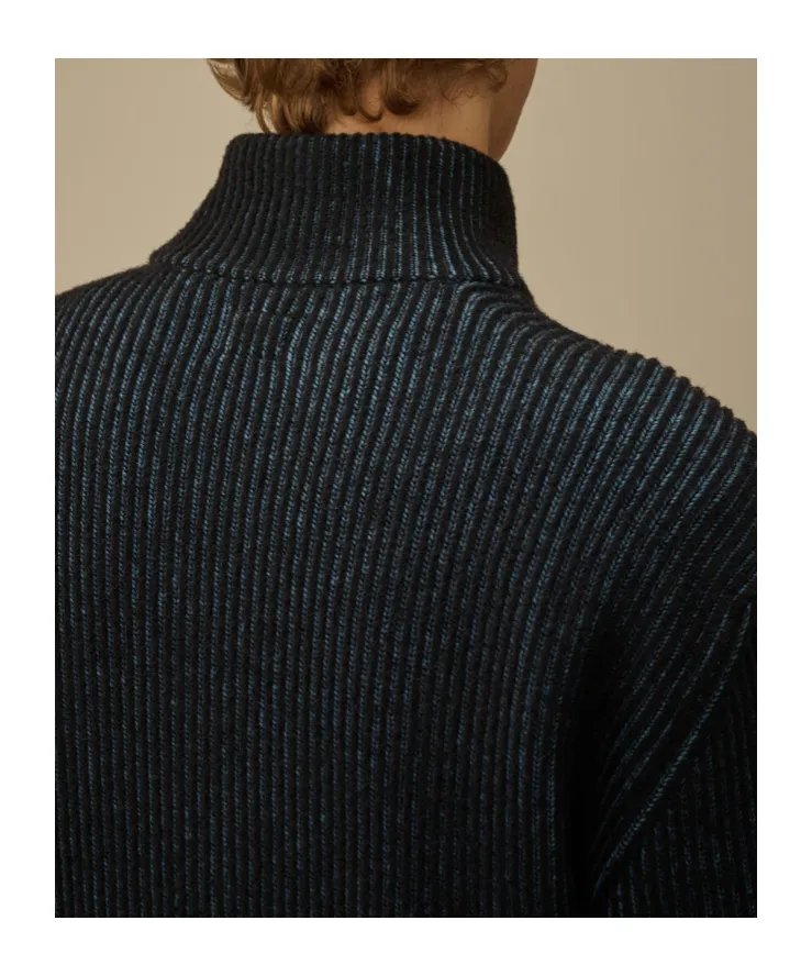 Ribbed Knit Polo