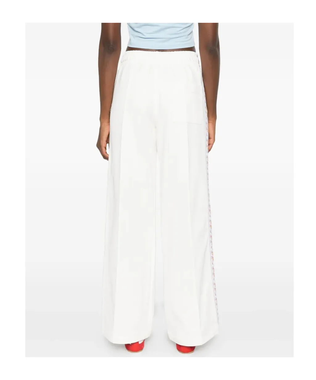 Floral-Stripe Track Pants