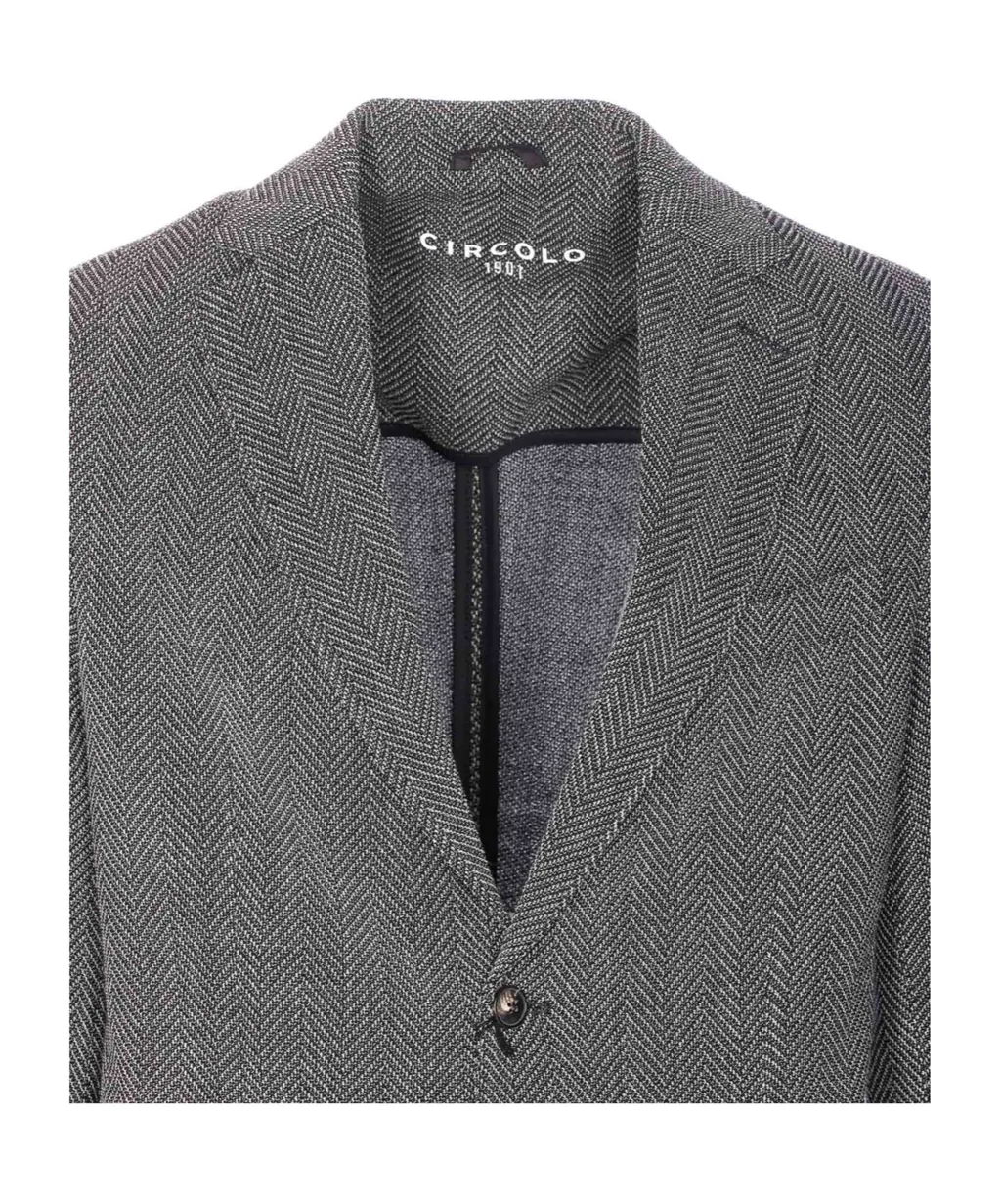 Chevron Single Breasted Jacket