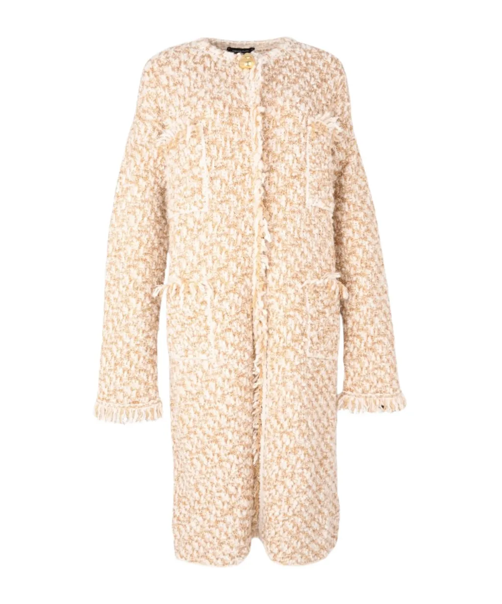 Textured Fringe Coat
