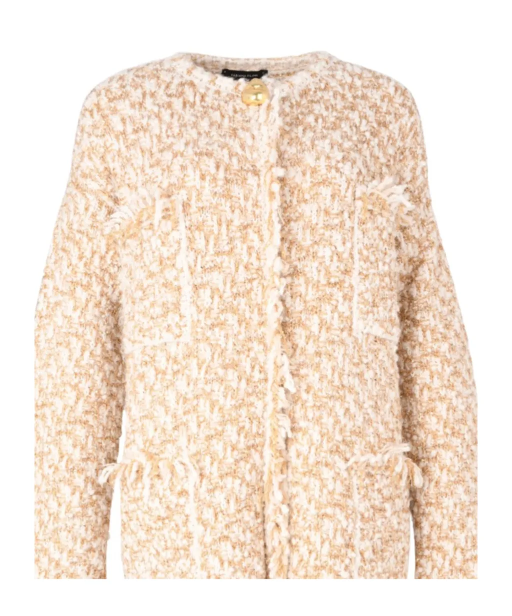 Textured Fringe Coat
