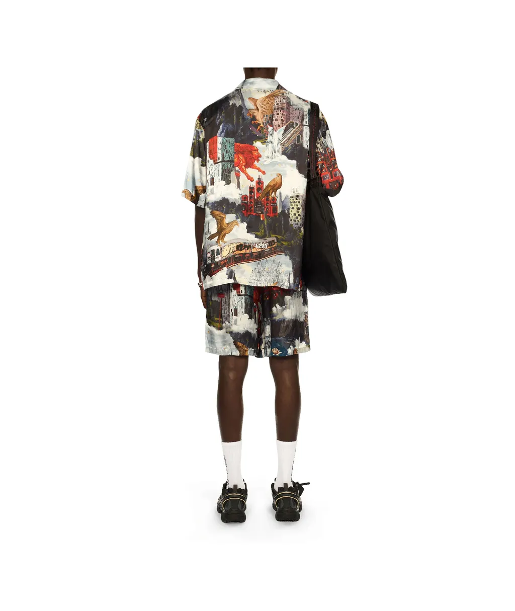 Patchwork Bermuda Shorts