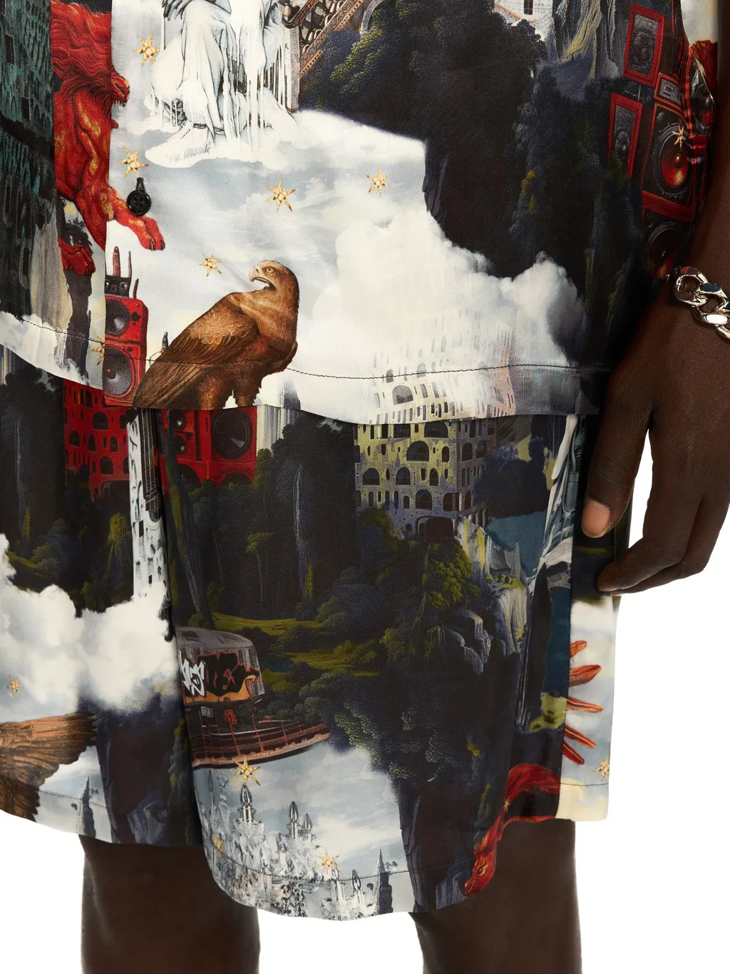 Patchwork Bermuda Shorts