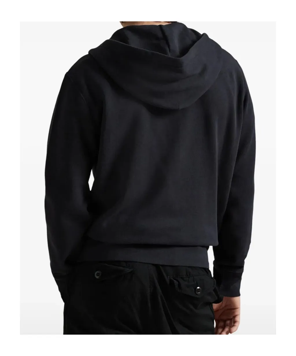 Logo Embroidered Zip-Up Hoodie