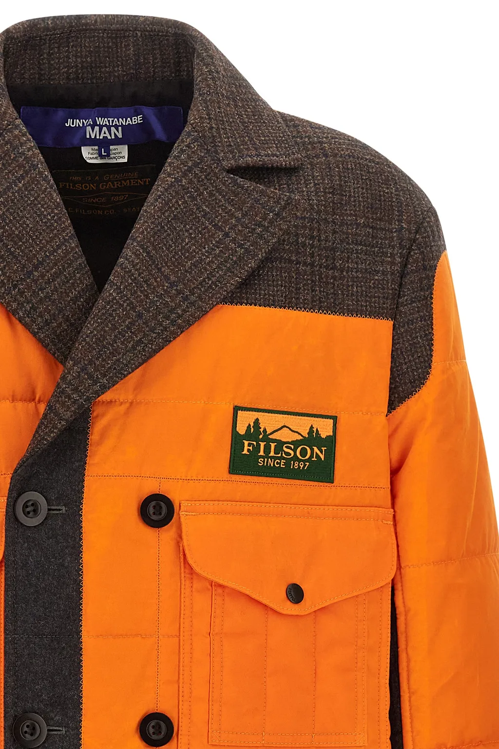 Logo Patch Patchwork Coat