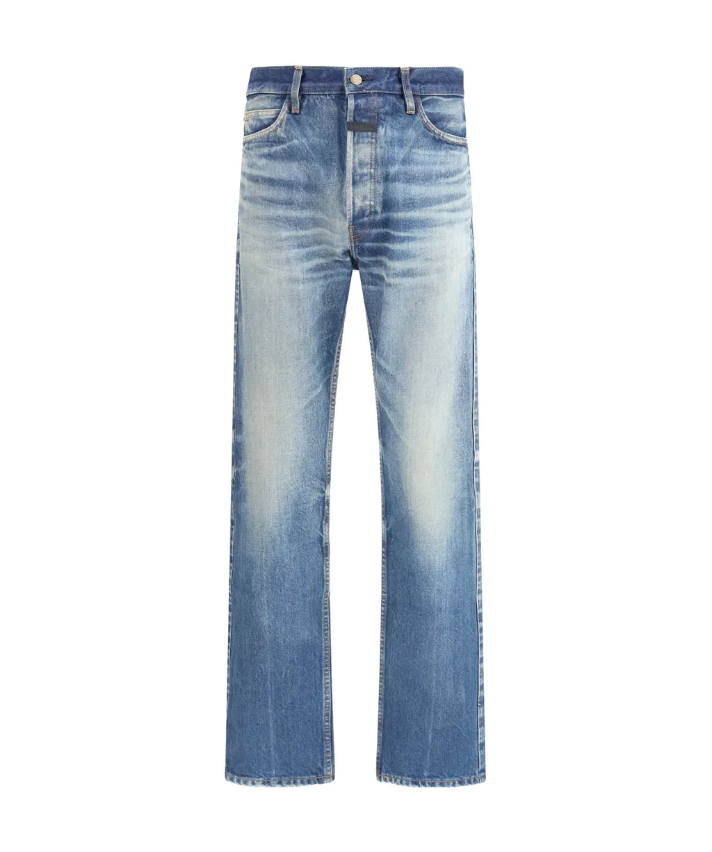 Straight Leg Denim Jeans