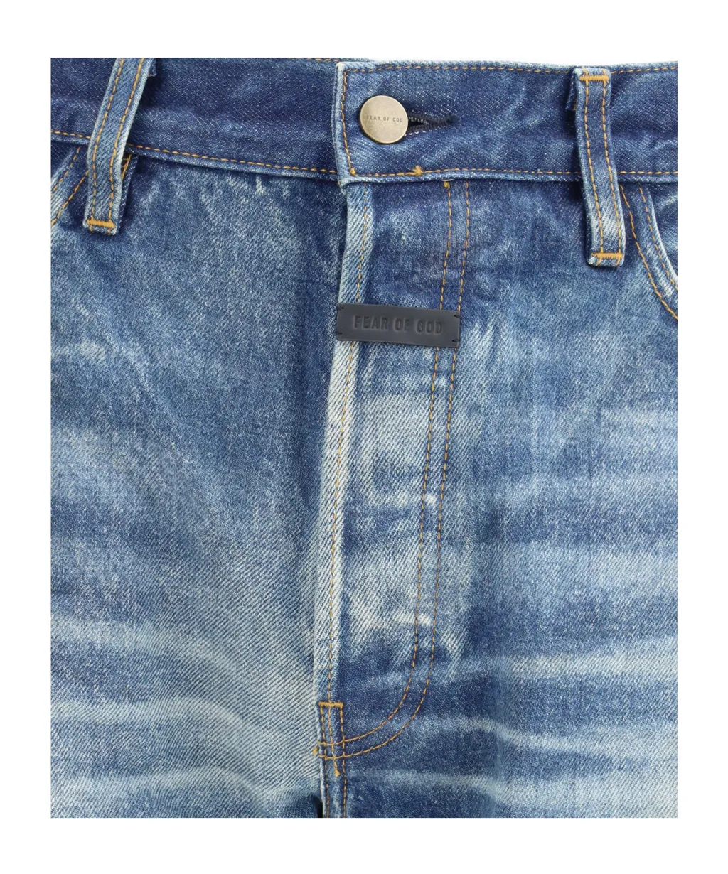 Straight Leg Denim Jeans
