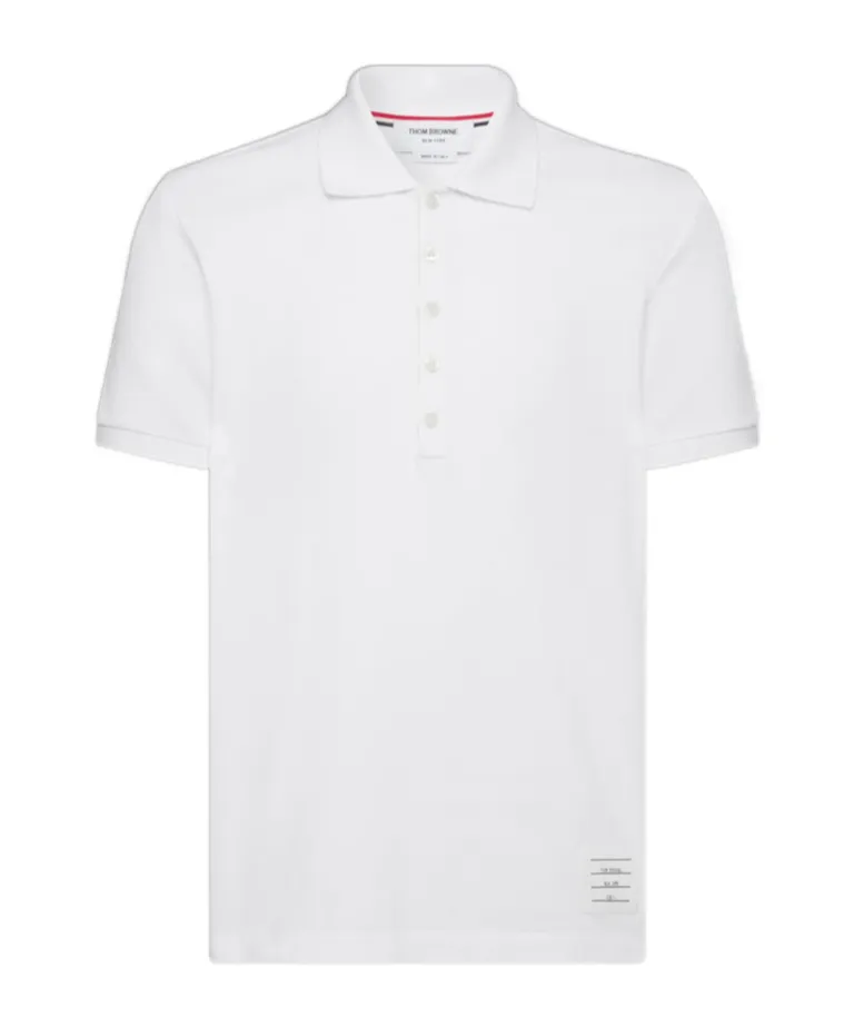 Button-Placket Polo Shirt