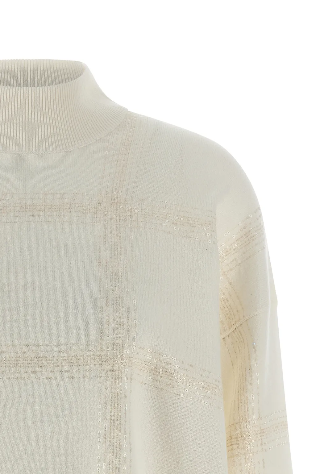 Sequin Embellished Turtle Neck Knitted Jumper