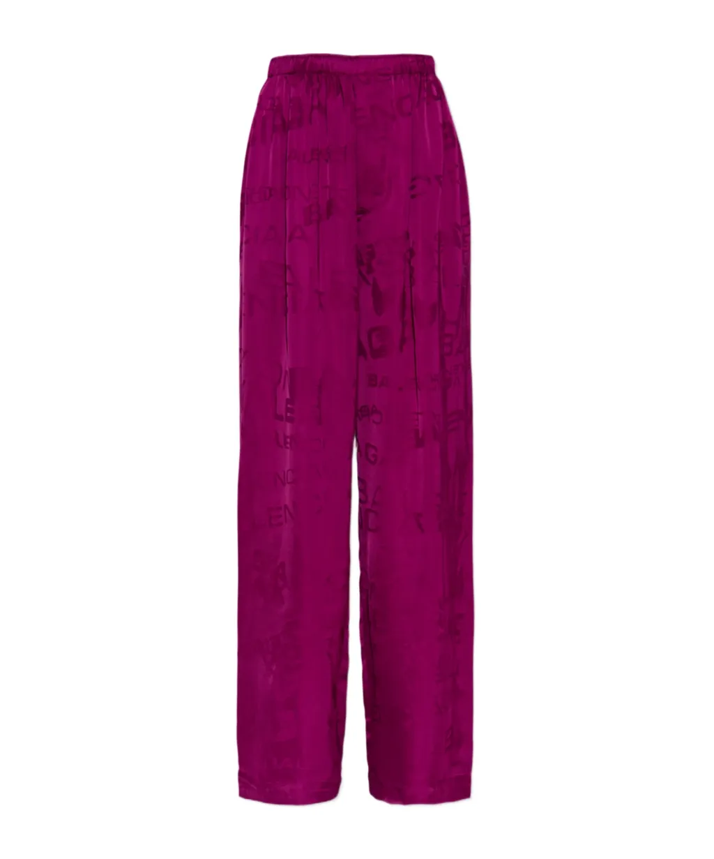 Allover Logo Wide-Leg Trousers