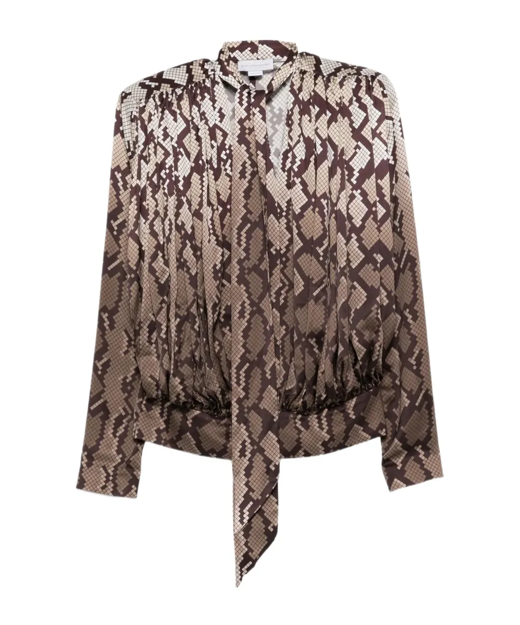Tie Snake Print Top, 1