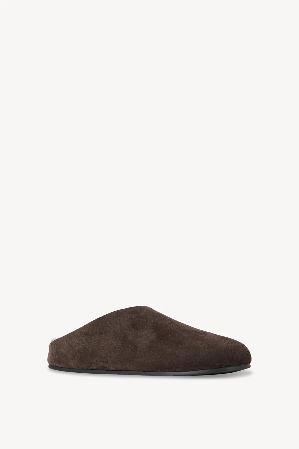 Hudson Slide In Suede And Shearling
