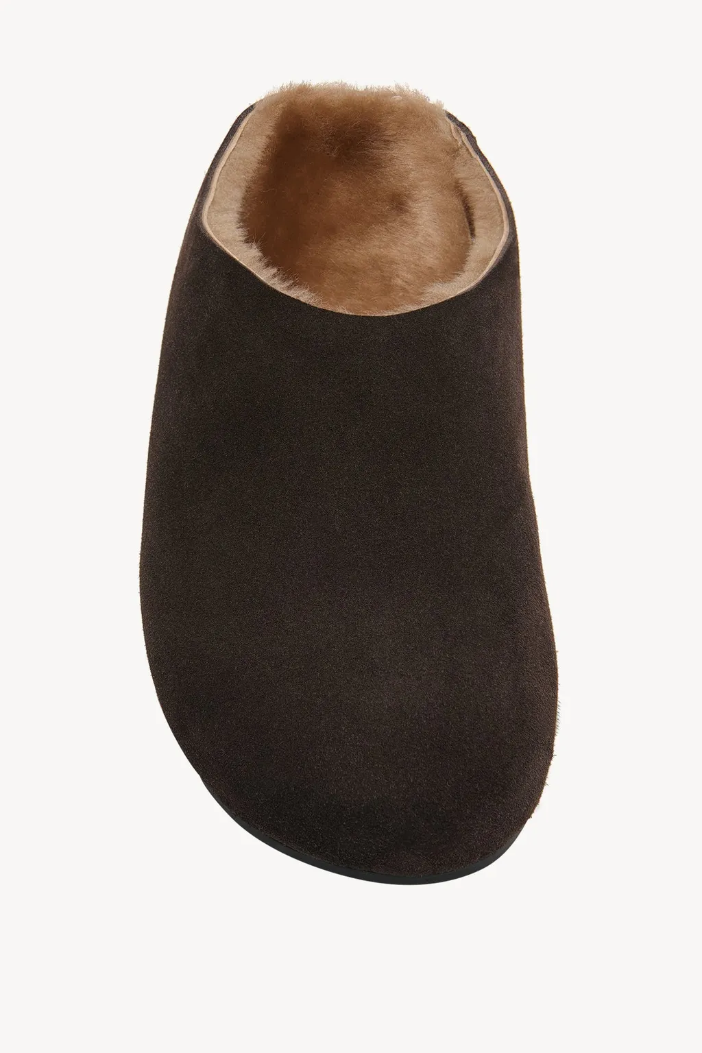 Hudson Slide In Suede And Shearling