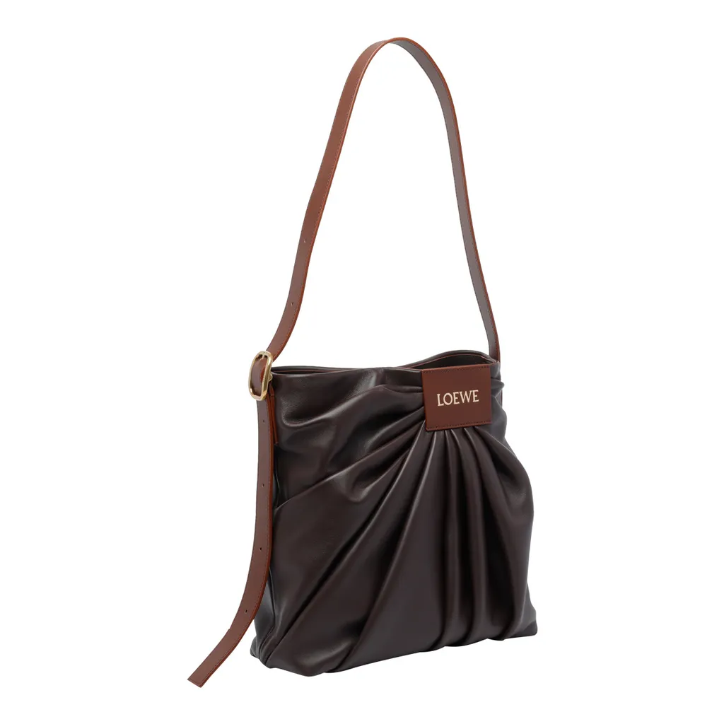 Logo Patch Draped Shoulder Bag