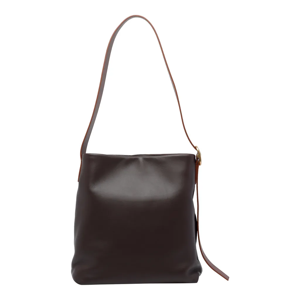 Logo Patch Draped Shoulder Bag
