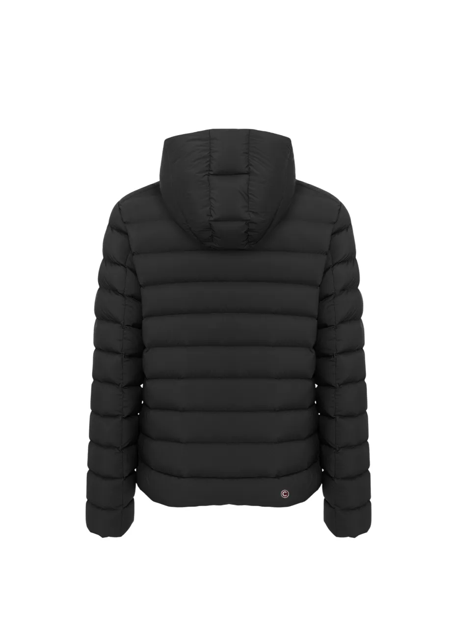 Long-Sleeved Hooded Down Jacket