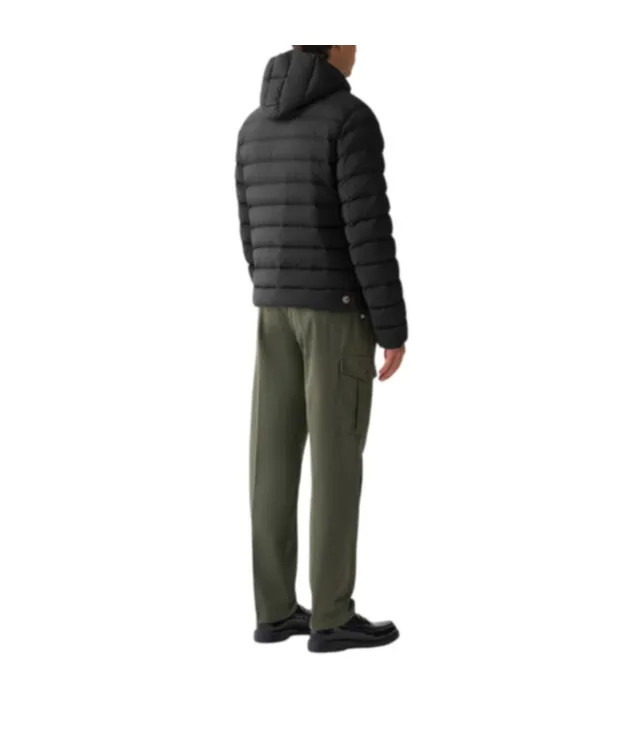 Long-Sleeved Hooded Down Jacket