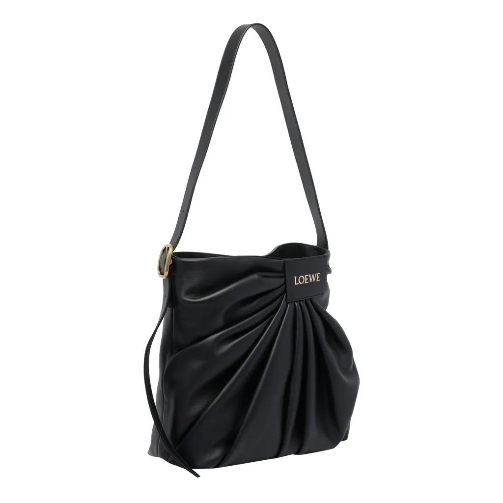 Logo Patch Draped Shoulder Bag