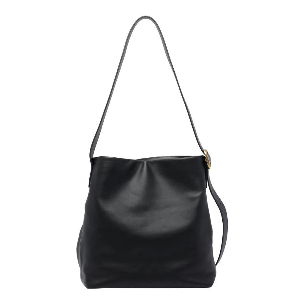 Logo Patch Draped Shoulder Bag