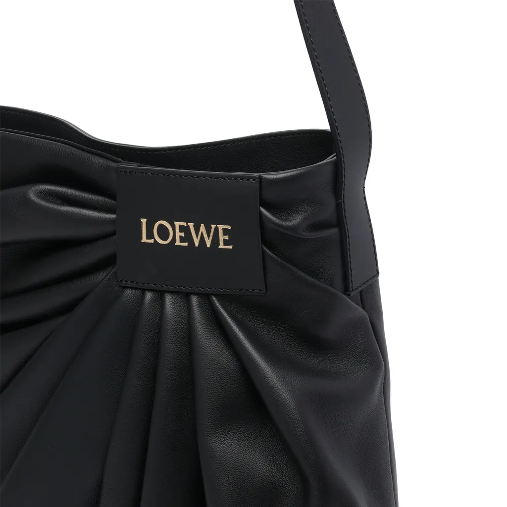 Logo Patch Draped Shoulder Bag