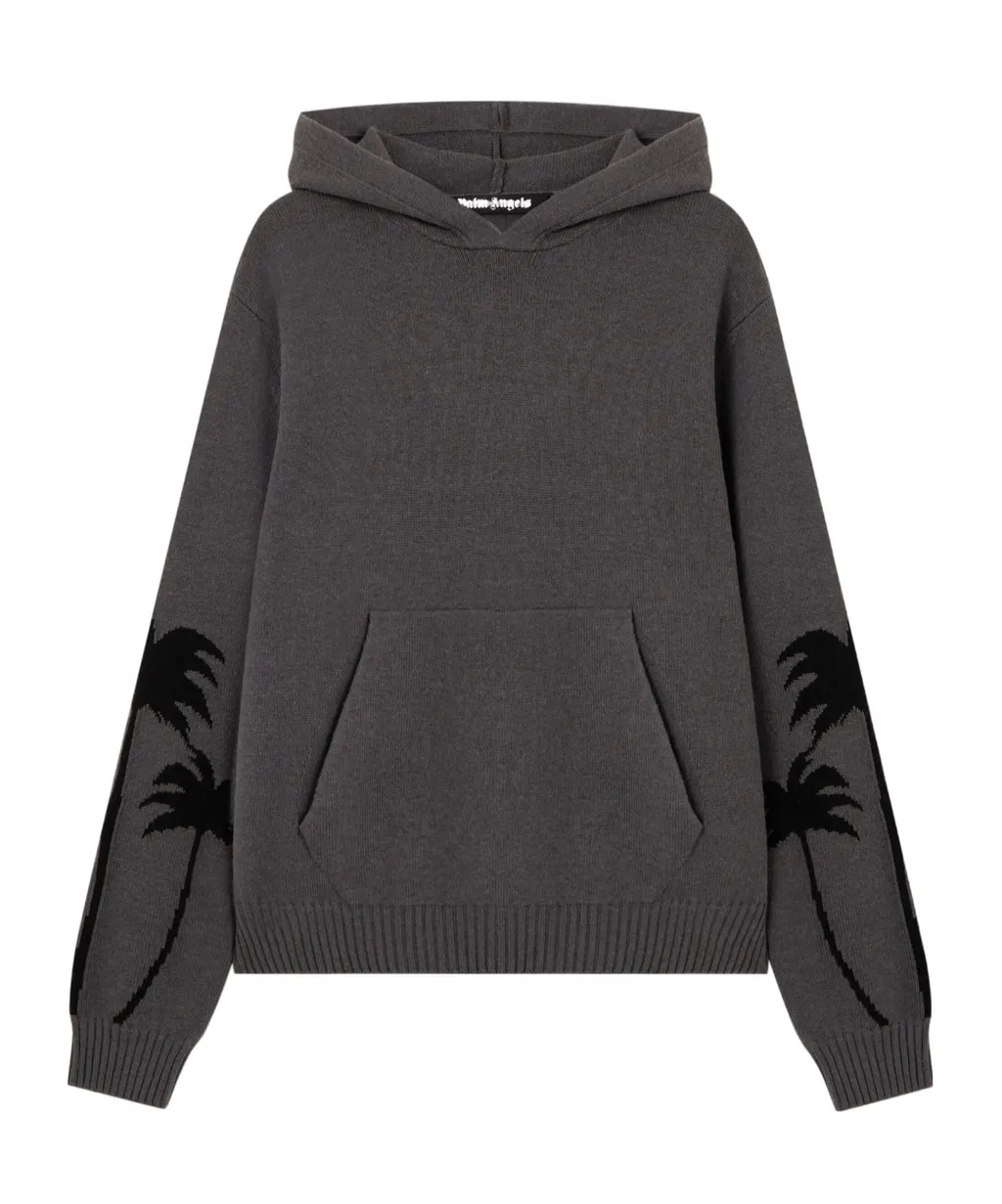 Palm Print Hooded Jumper