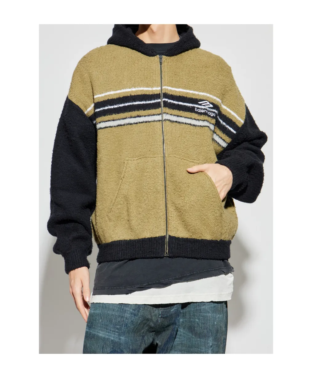Zip-Up Knitted Hoodie