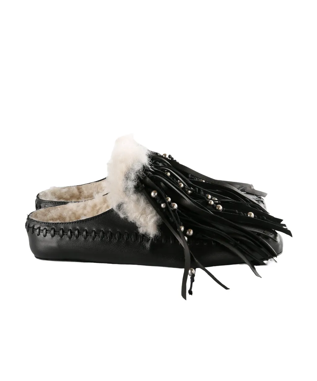 Olai Soft Fringe Mules