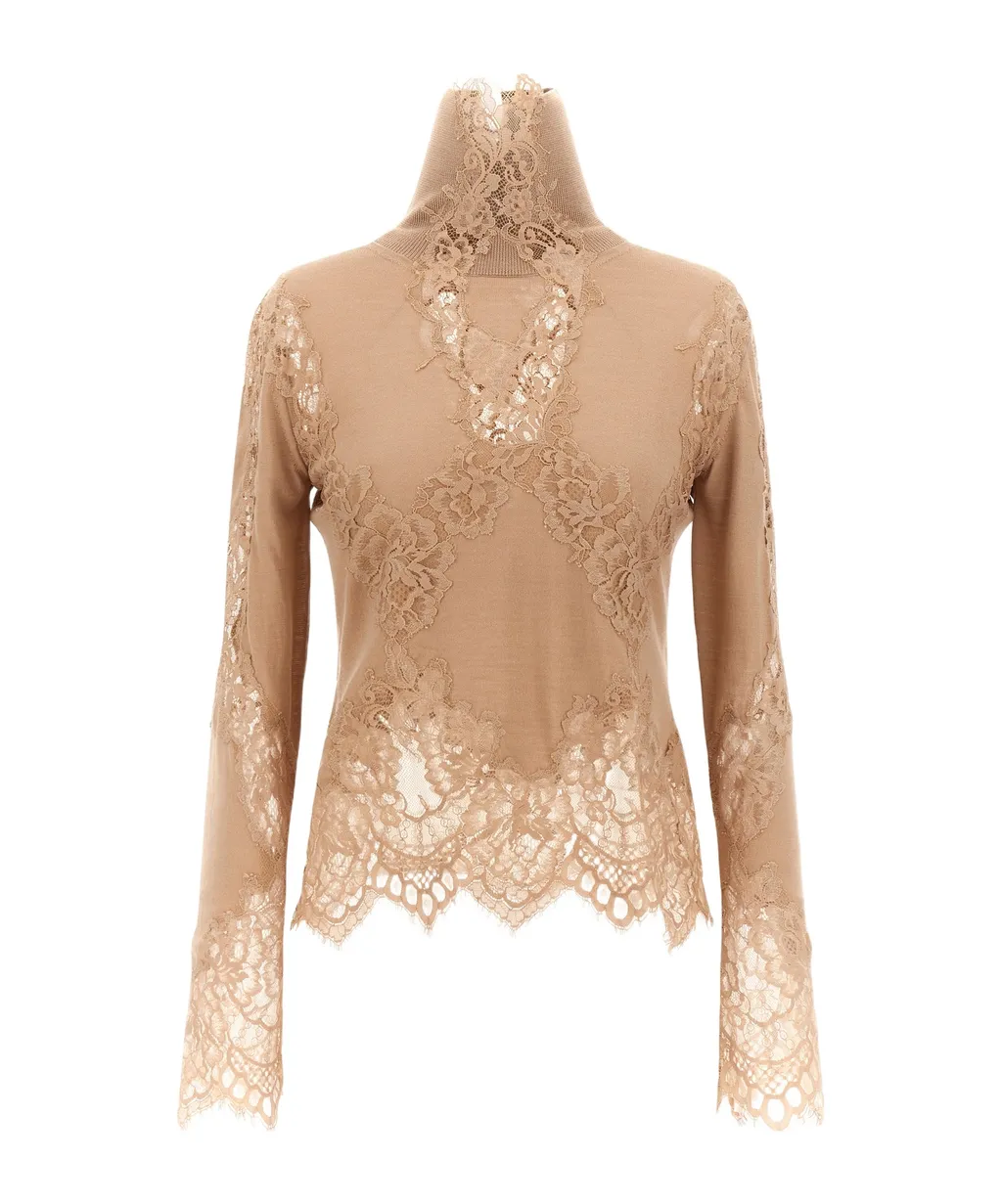 Lace Insert Knitwear