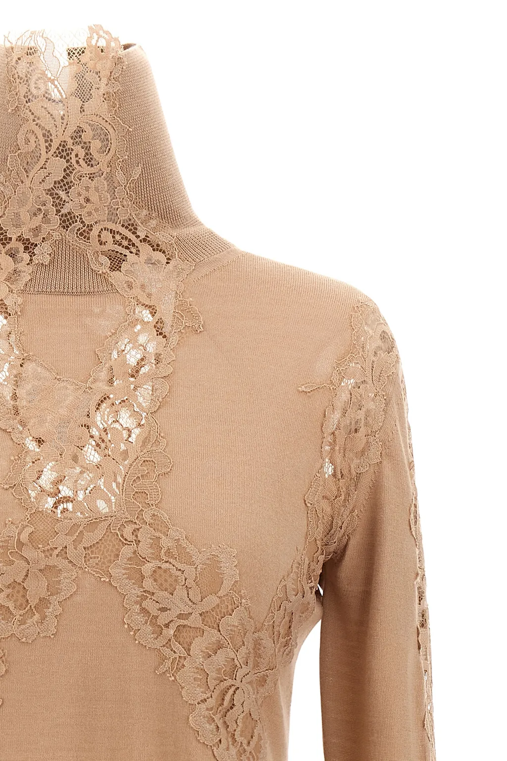 Lace Insert Knitwear