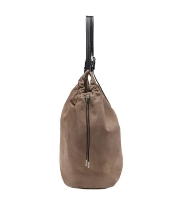 Suede Slouchy Tote Bag