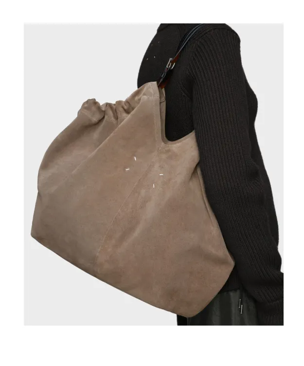 Suede Slouchy Tote Bag