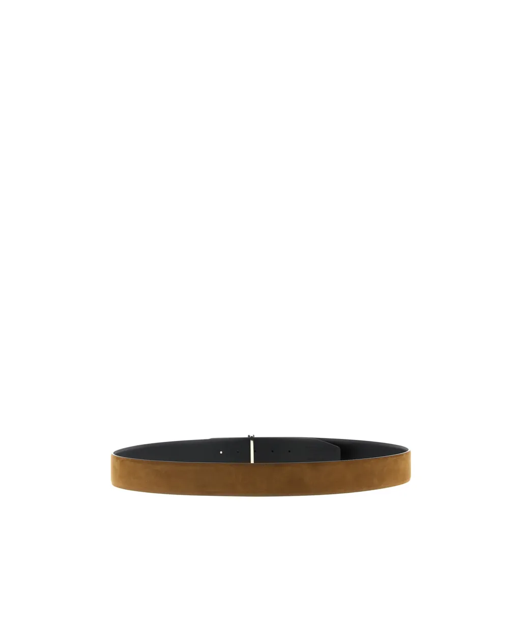 T-Logo Plaque Reversible Buckle Belt