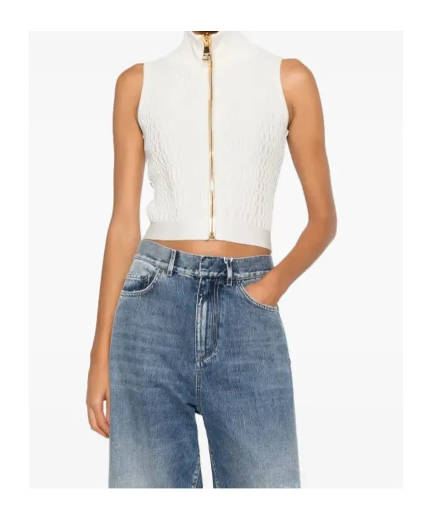 Zip High-Neck Top