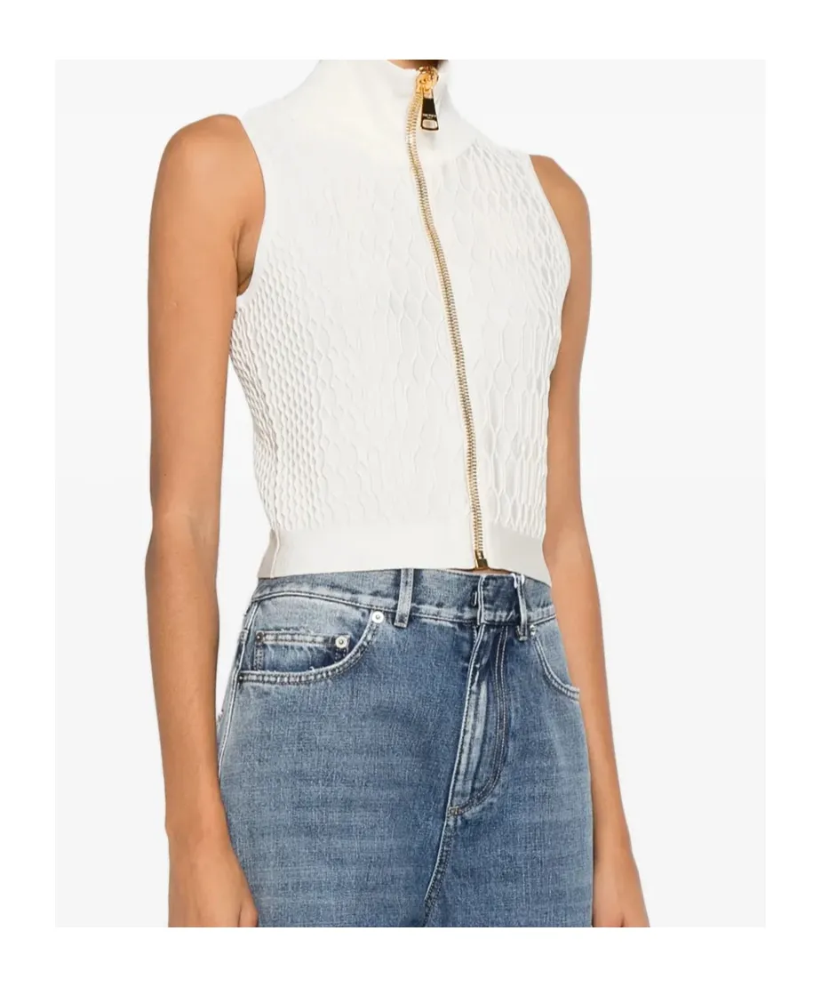 Zip High-Neck Top