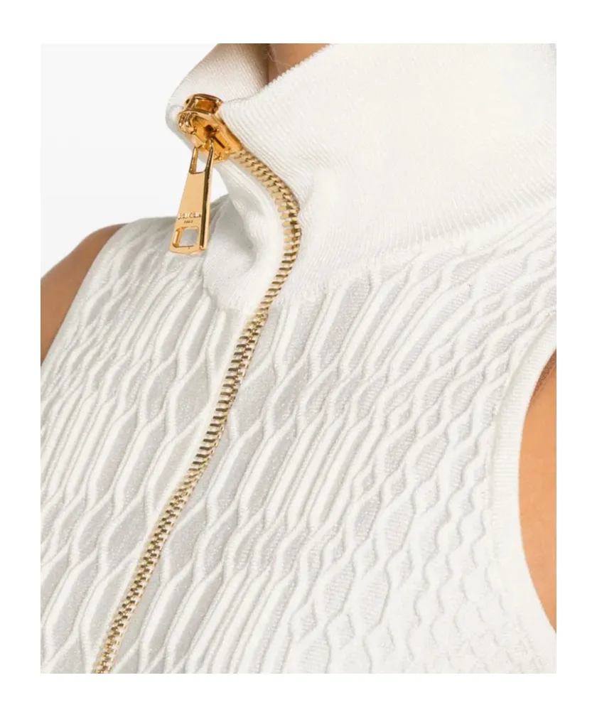 Zip High-Neck Top