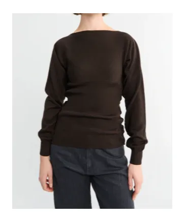 Ribbed Buttoned Sweater
