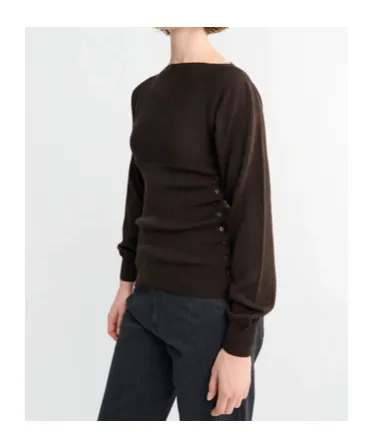Ribbed Buttoned Sweater