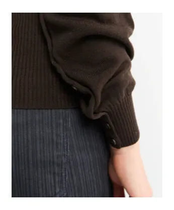 Ribbed Buttoned Sweater