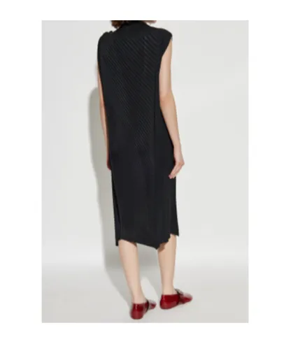 Pleated Sleeveless Asymmetrical Dress