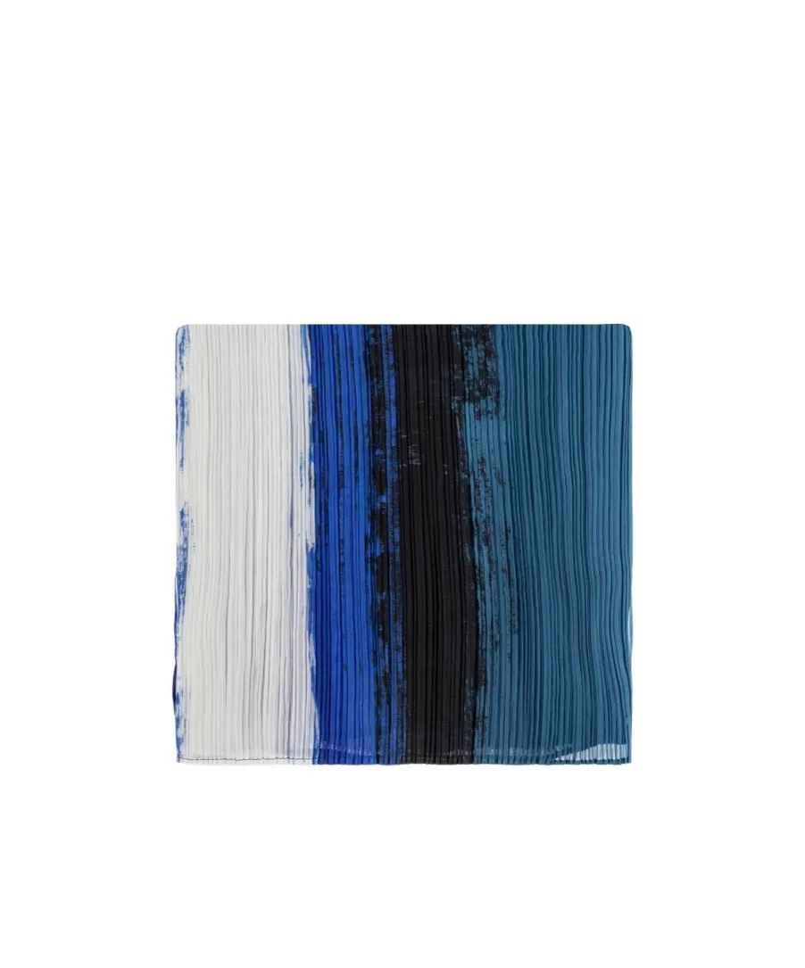 Pleated Abstract-Print Top