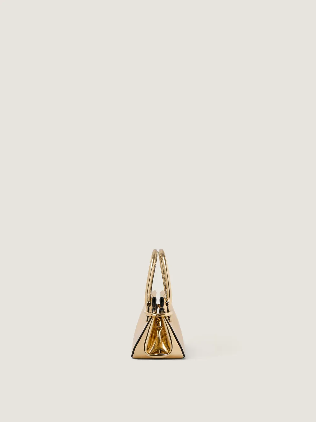 Mini Pinch Bag In Mirror Effect Leather