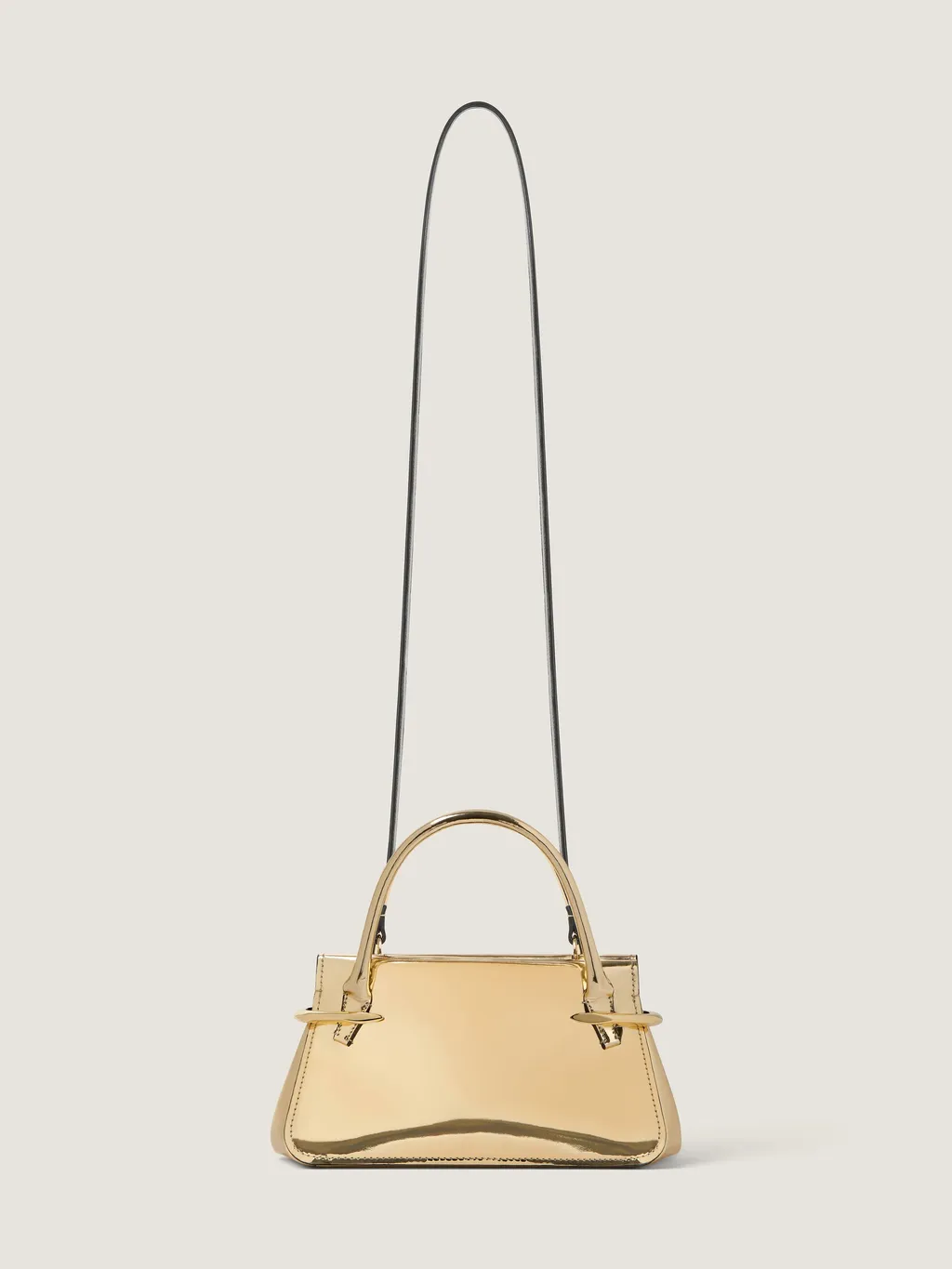 Mini Pinch Bag In Mirror Effect Leather