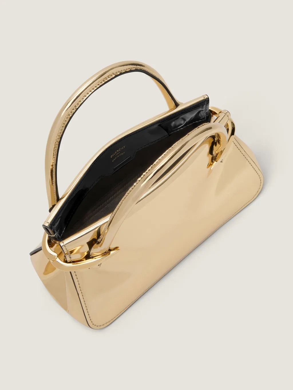 Mini Pinch Bag In Mirror Effect Leather