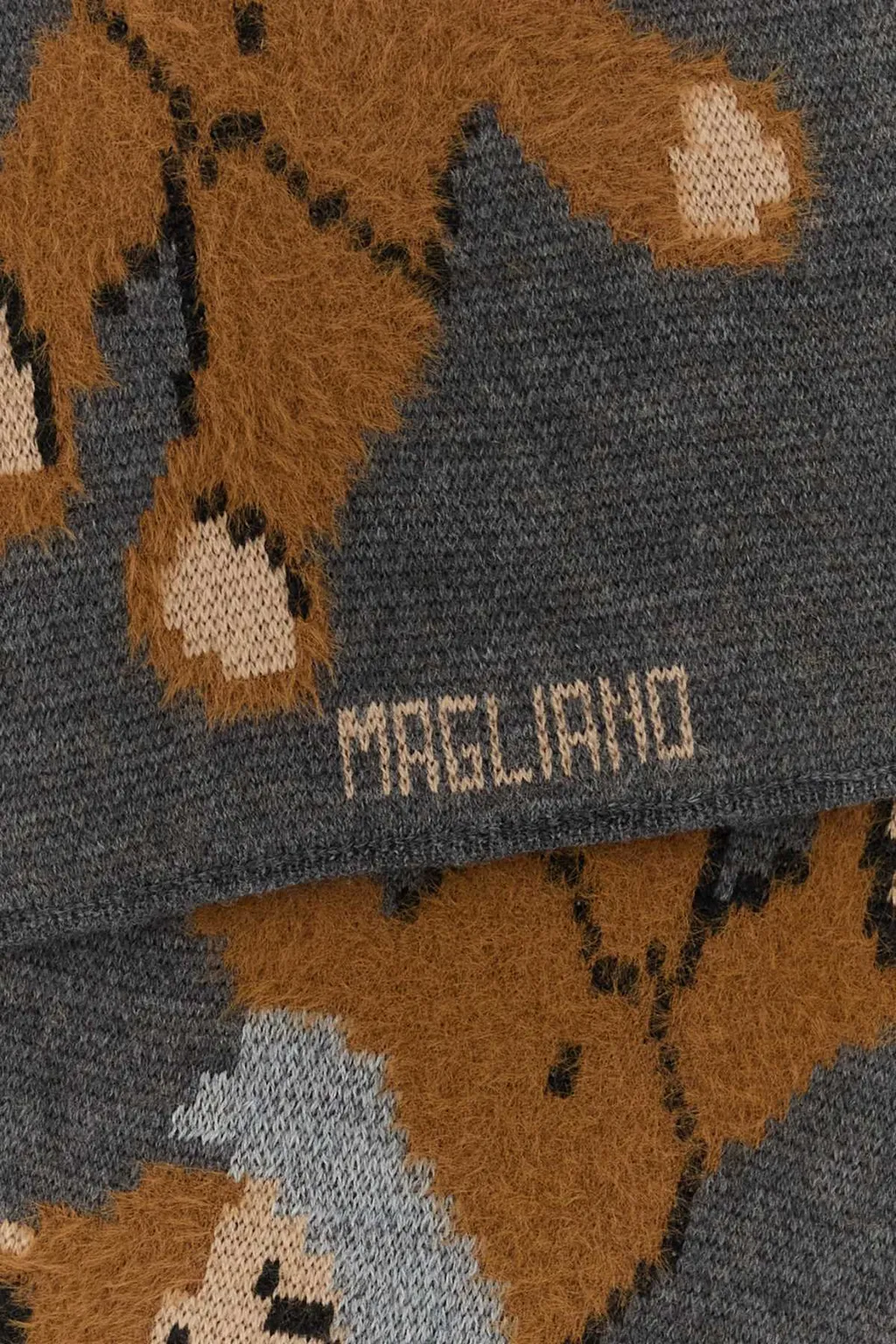 Embroidered Wool-Blend Scarf
