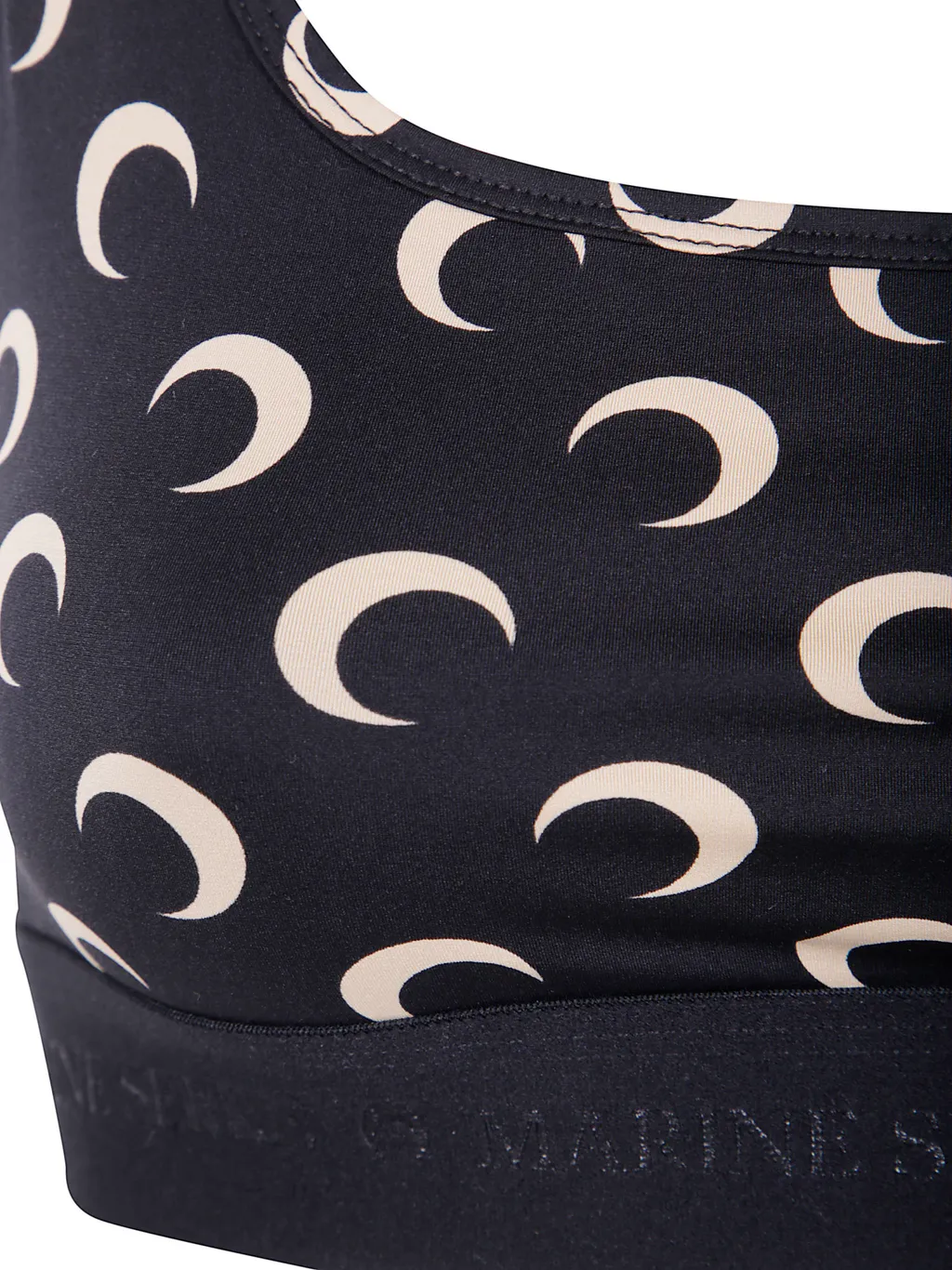 Moon-Printed Sleeveless Sports Bra