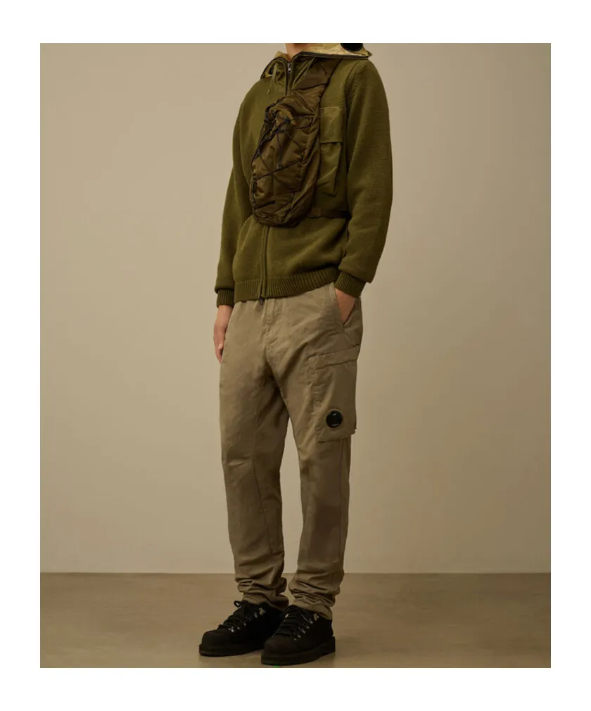 Zip-Up Patch-Pocket Hoodie