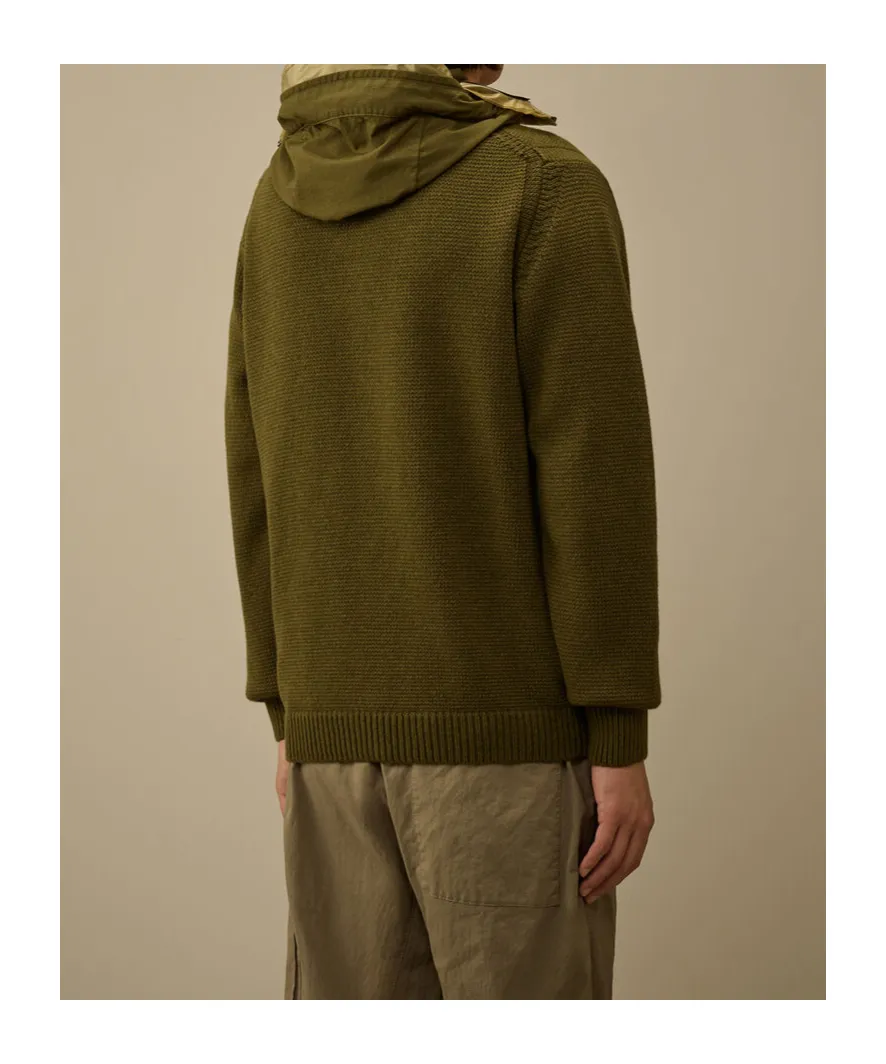 Zip-Up Patch-Pocket Hoodie