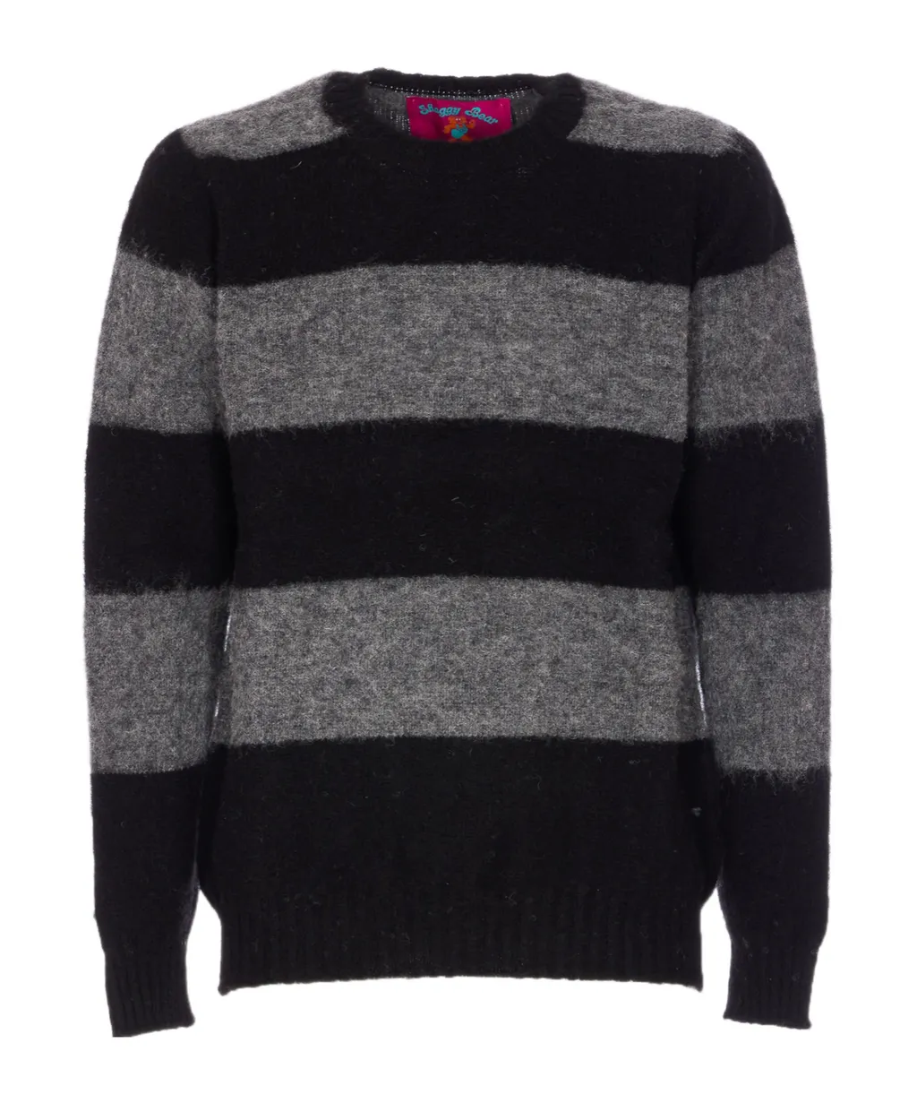 Shaggy Bear Striped Knitwear