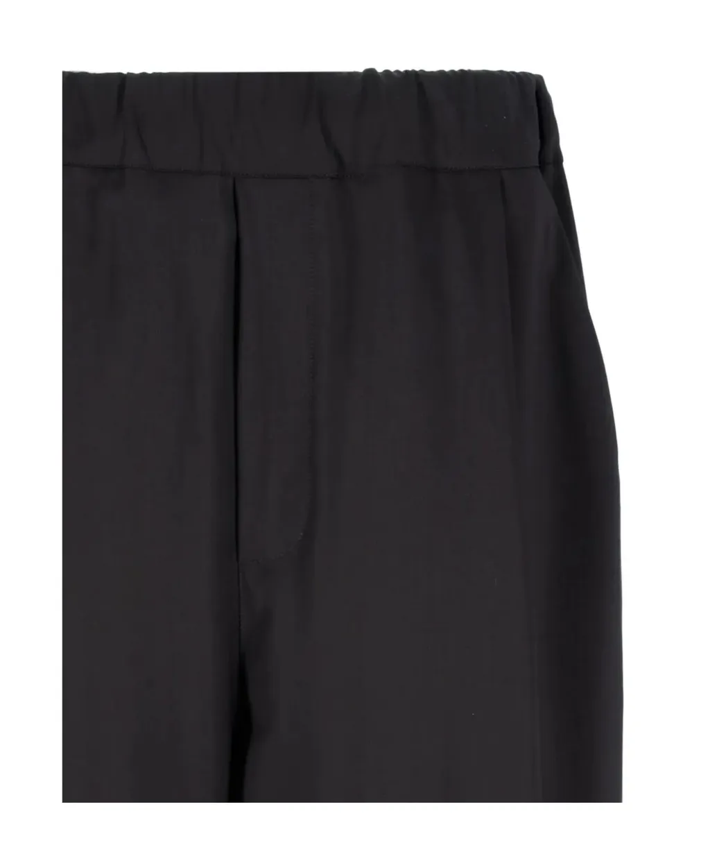 Elasticated-Waistband Trousers